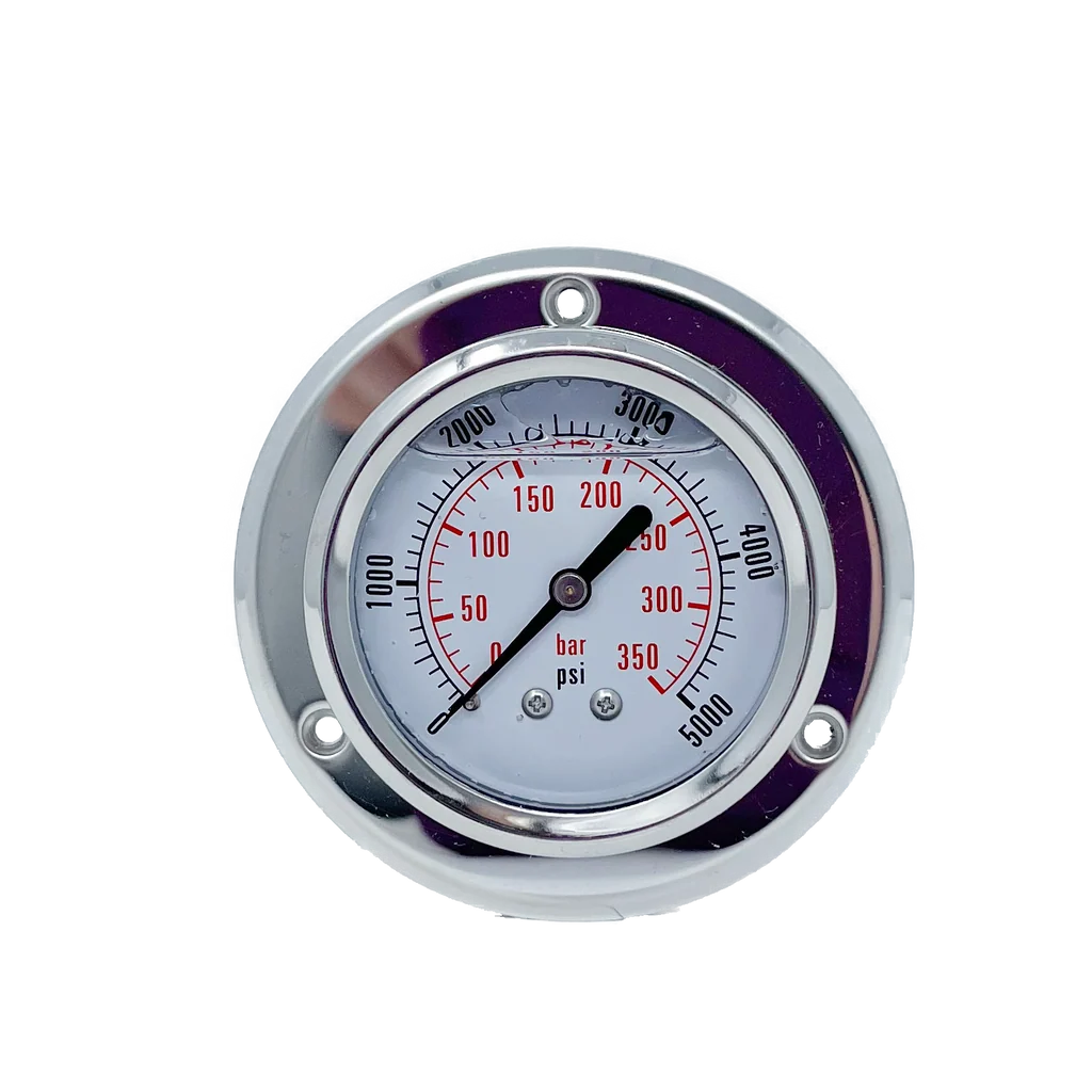Hydraulic | CF Gauge, 2 1/2" 0-5000 NPT-Center Back w/ Panel Flange | CF1P-350E