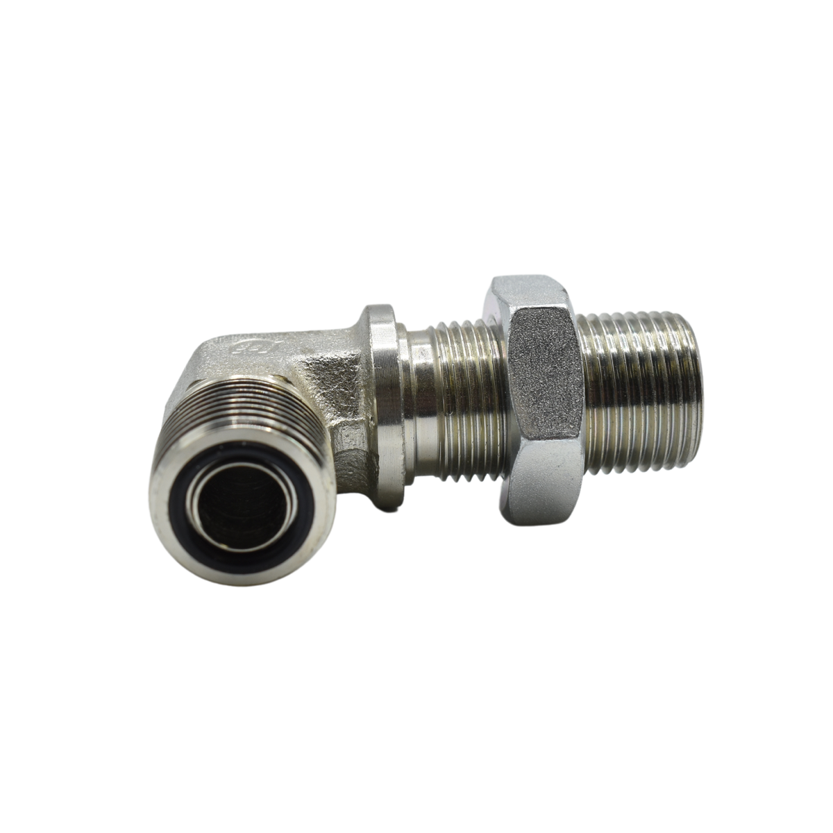 Bulkhead with Lock-nut 90 degree Elbow Forger Adapter