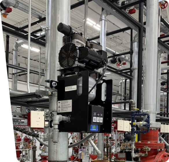 Warehouse with machinery