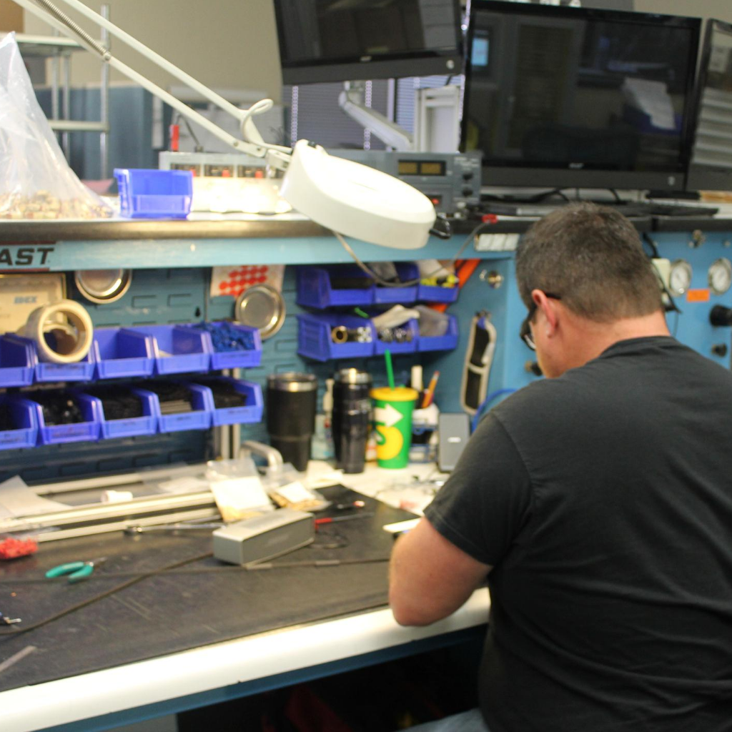Production and assembly happening in the shop