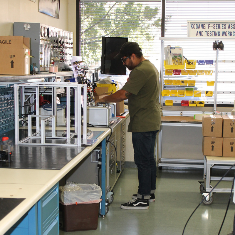 production happening in the shop