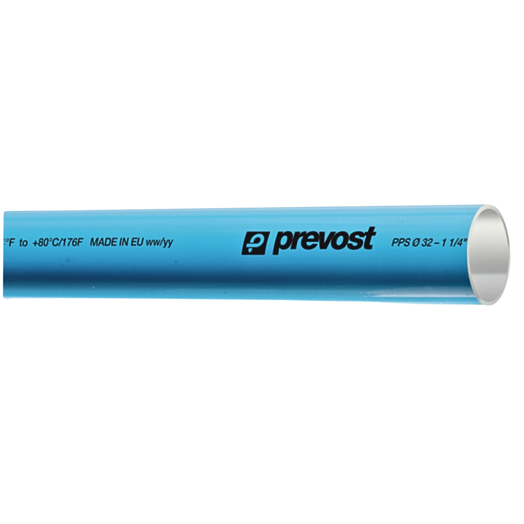 PPS - Aluminum 1" blue pipe for compressed air used on prevos1 product line