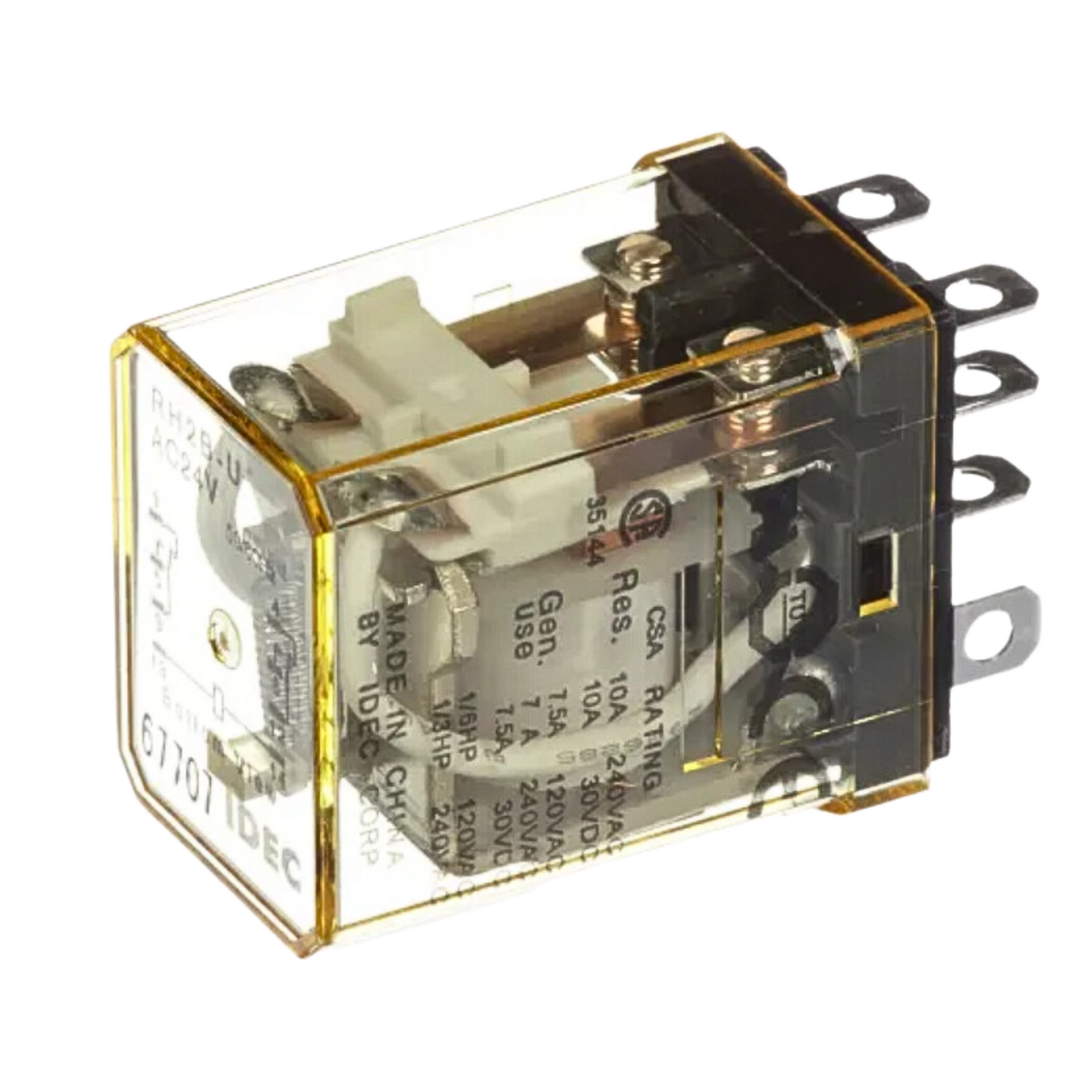 Ice Cube Relay | RH2B-UAC24V used on Idec product line - front view