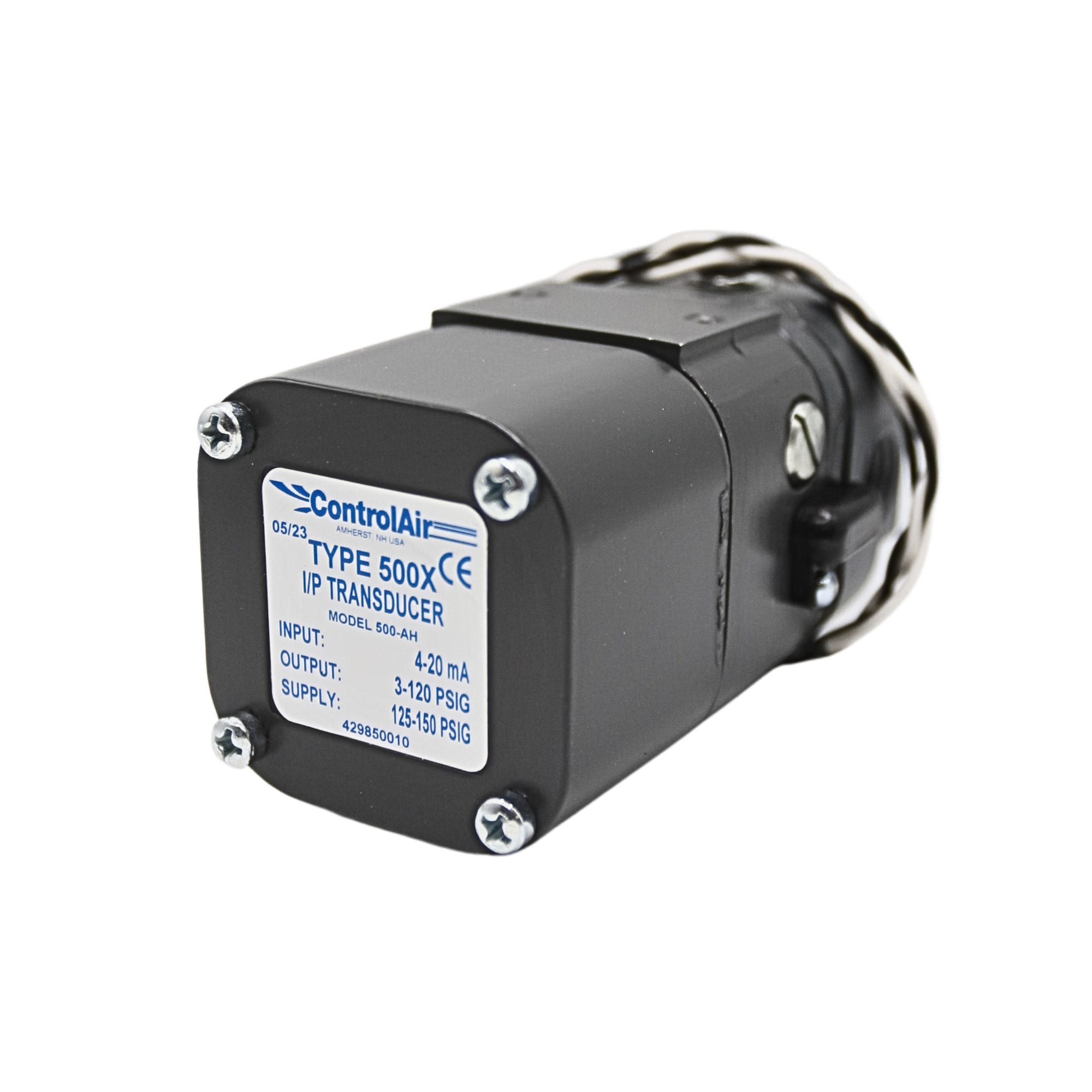 Transducer I/P E/P 4-20mA, 3-120 PSI 1/4" NPT | 500-AH used on Control Air product line