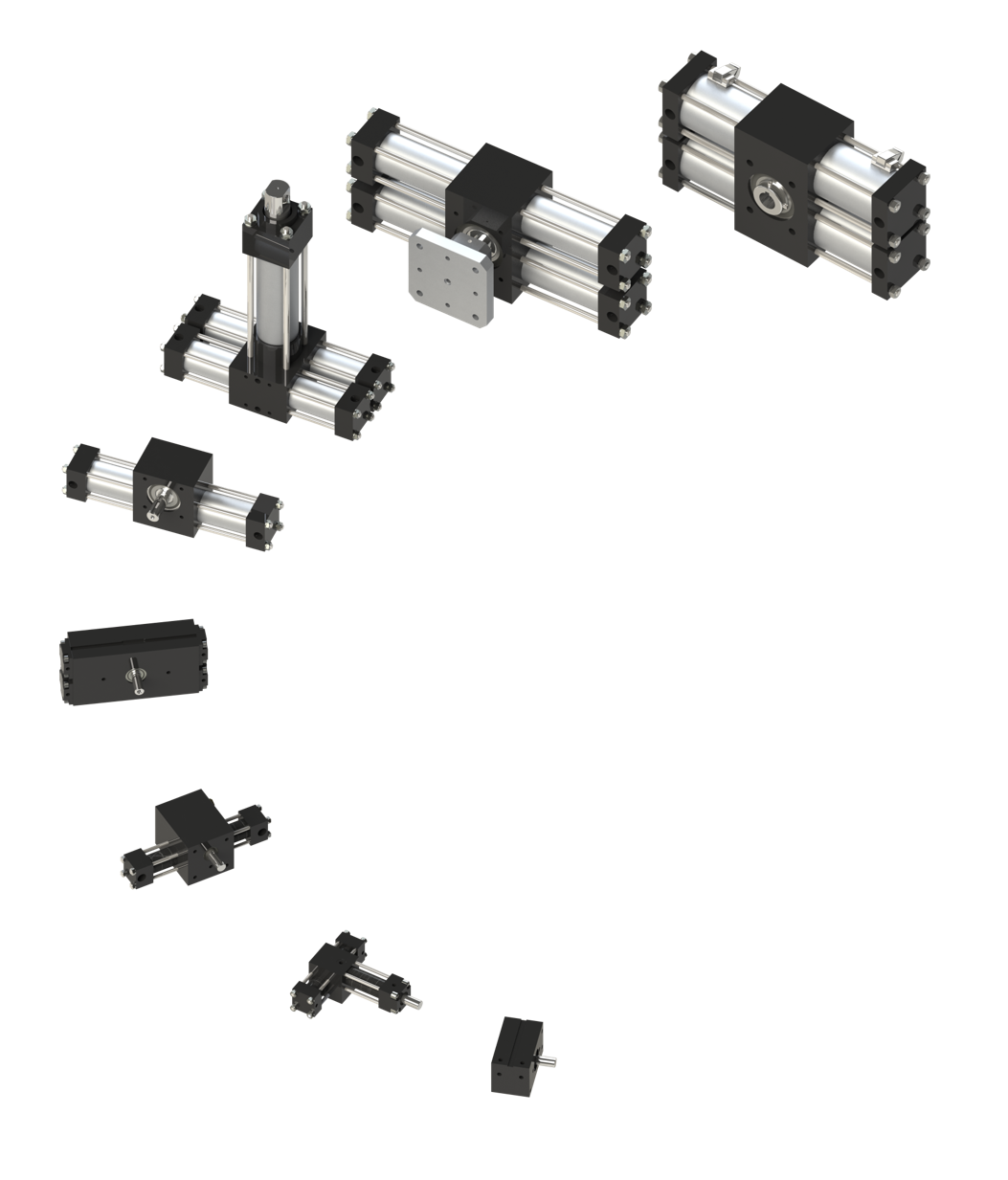 image showing 8 pneumatic rotary actuators