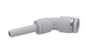 Plastic 45 degree fitting with female push in and male thread