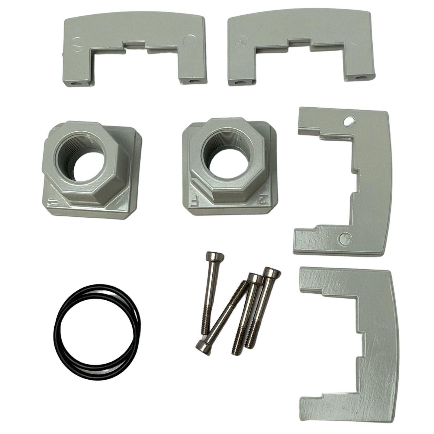 Tan metal connection with o-ring to seal