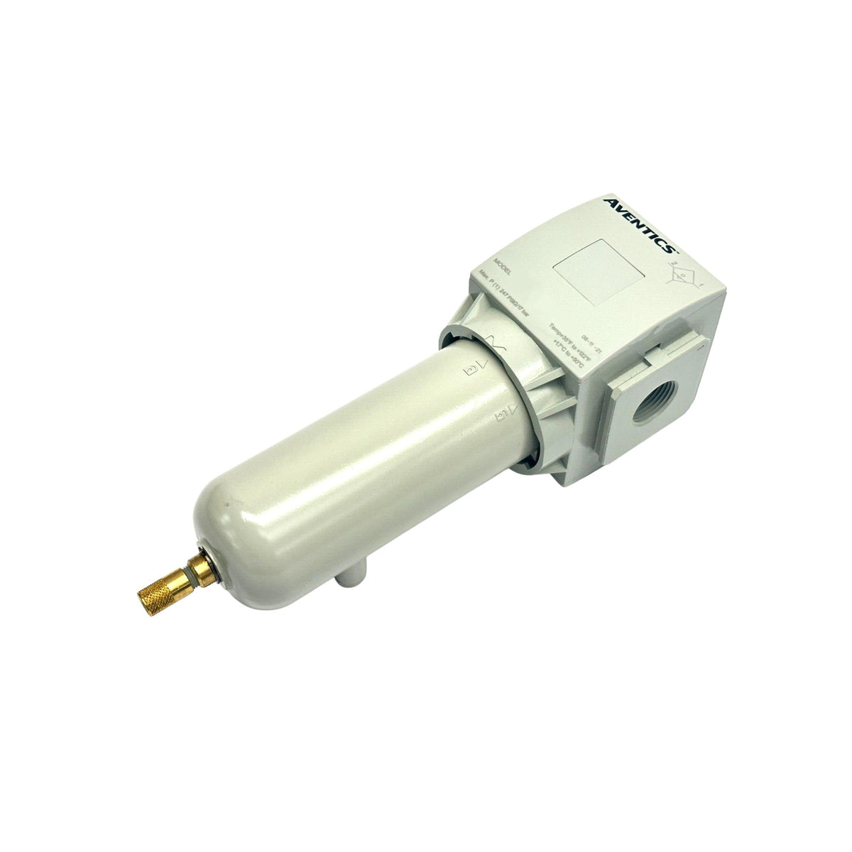 Aventics | 653 Series Coalescing Filter 1"NPT .3 Micron Metal Bowl with Sight Gauge (Polyamide) NO Differential Indicator Auto Drain Normally Open | 8653AFDM6JA000A
