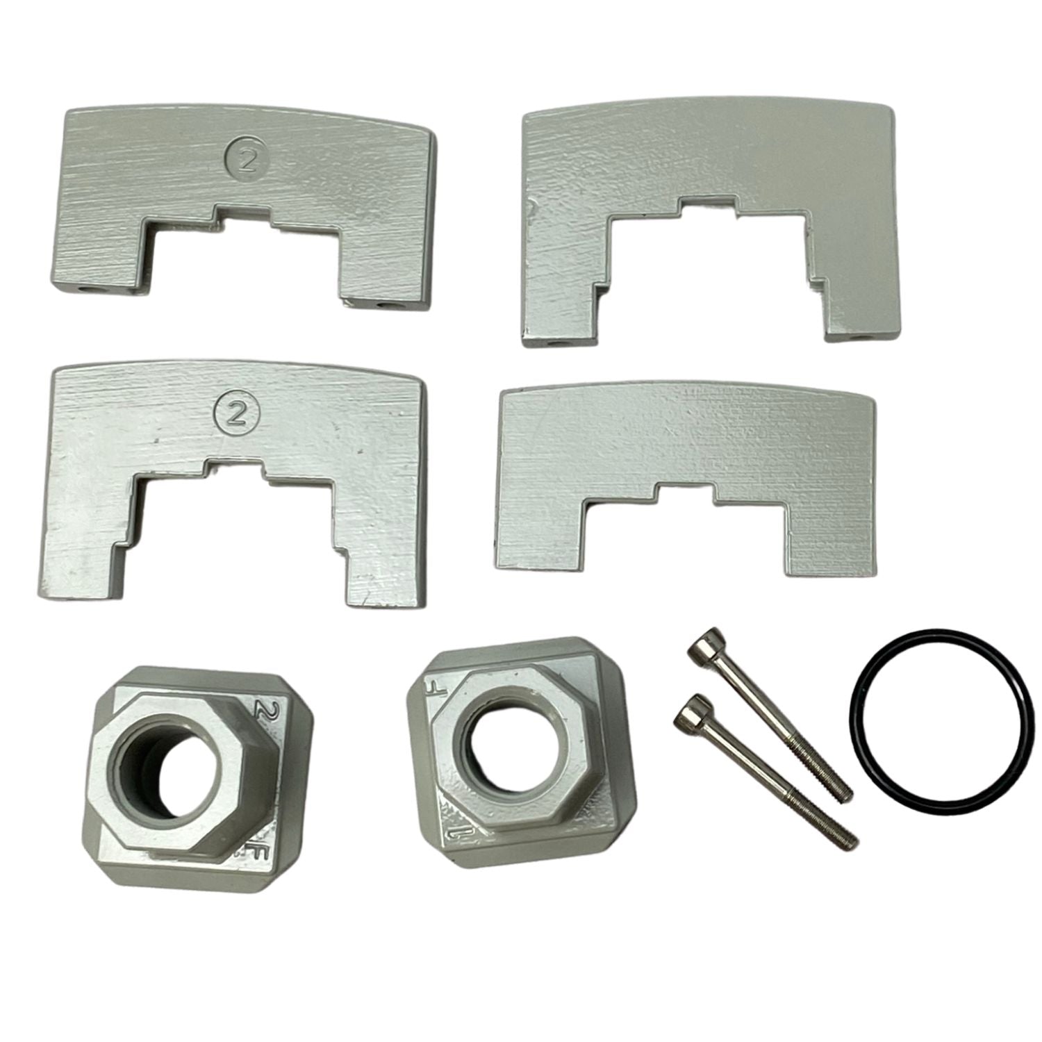 Tan plastic connection with o-ring to seal