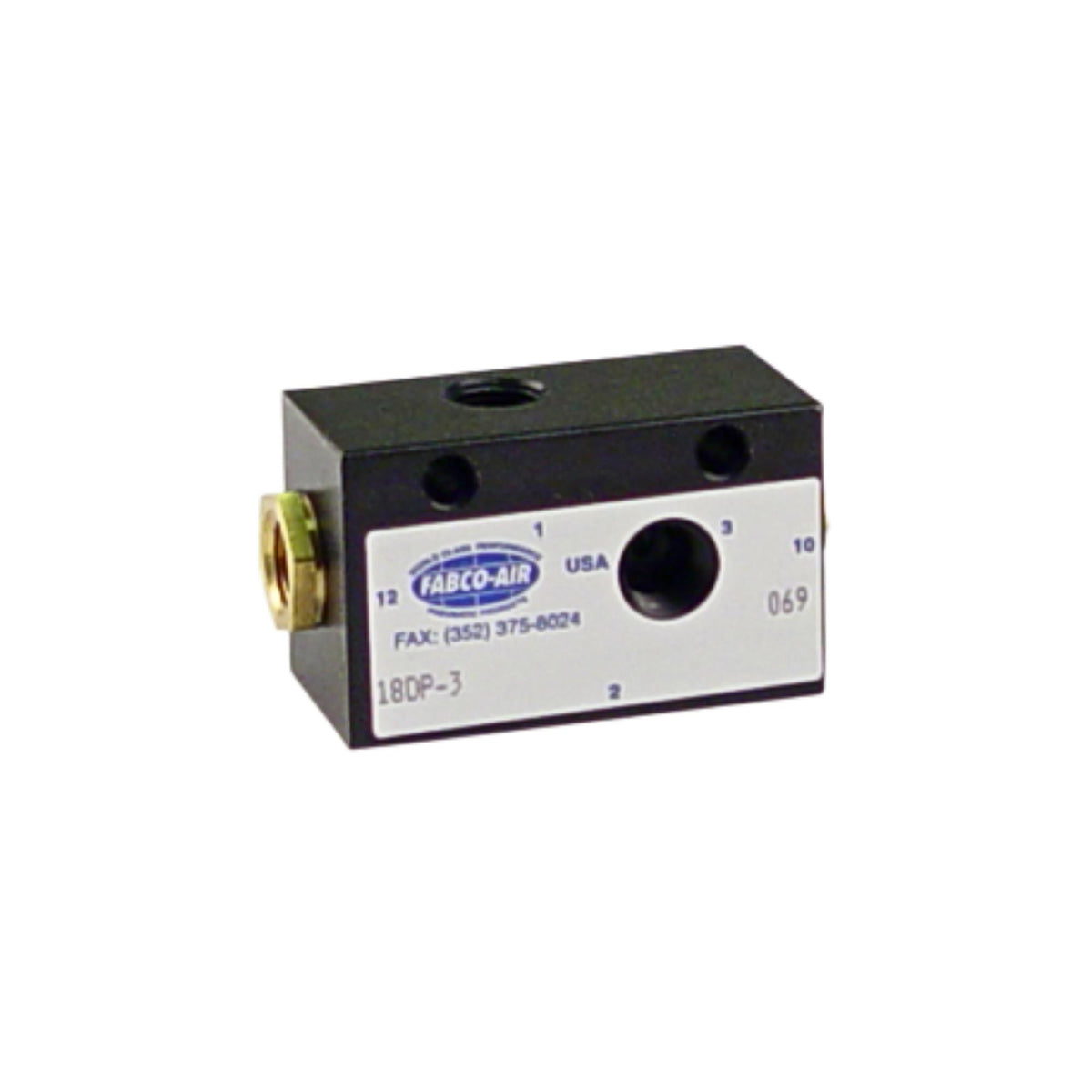 Fabco | 18 Series 3-Way (3/2) Double Pilot Pneumatically-Actuated Air Pilot Valve - Cv 0.27 | 18DP-3
