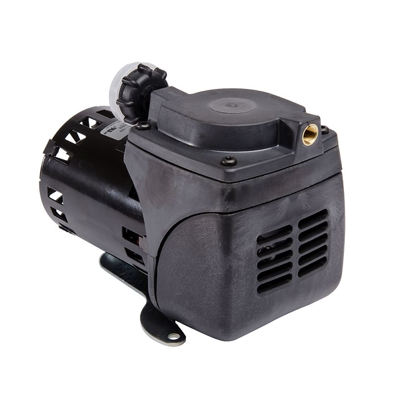 side view of a black compressor pump
