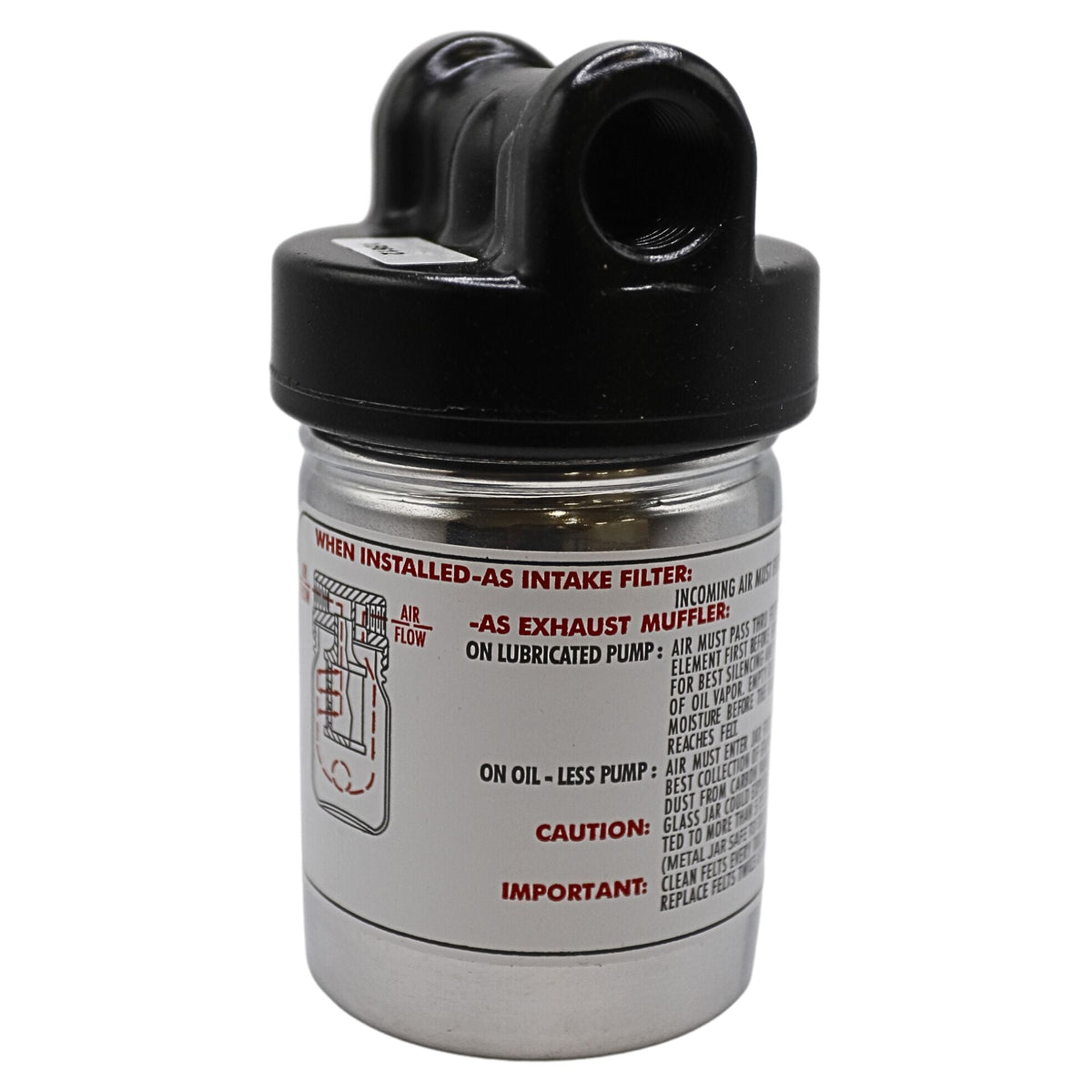 Filter 8 oz - 1/2&quot; NPT used on gast product line