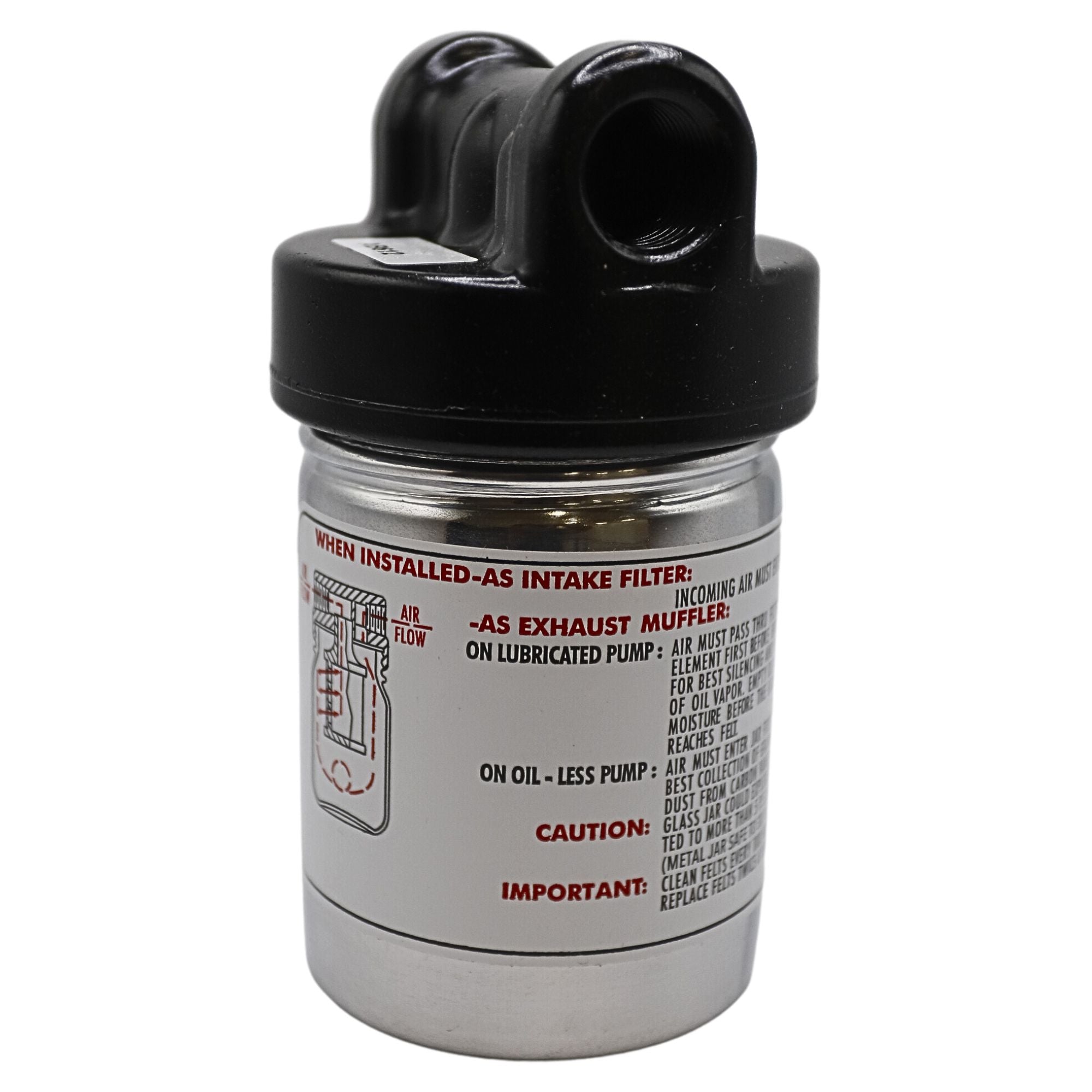Filter 8 oz - 1/2" NPT used on gast product line