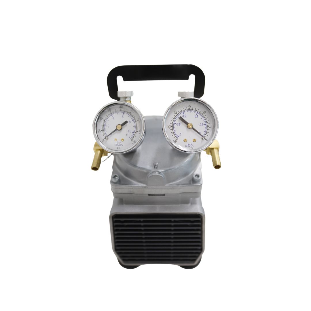 Compressor with gauges and handle