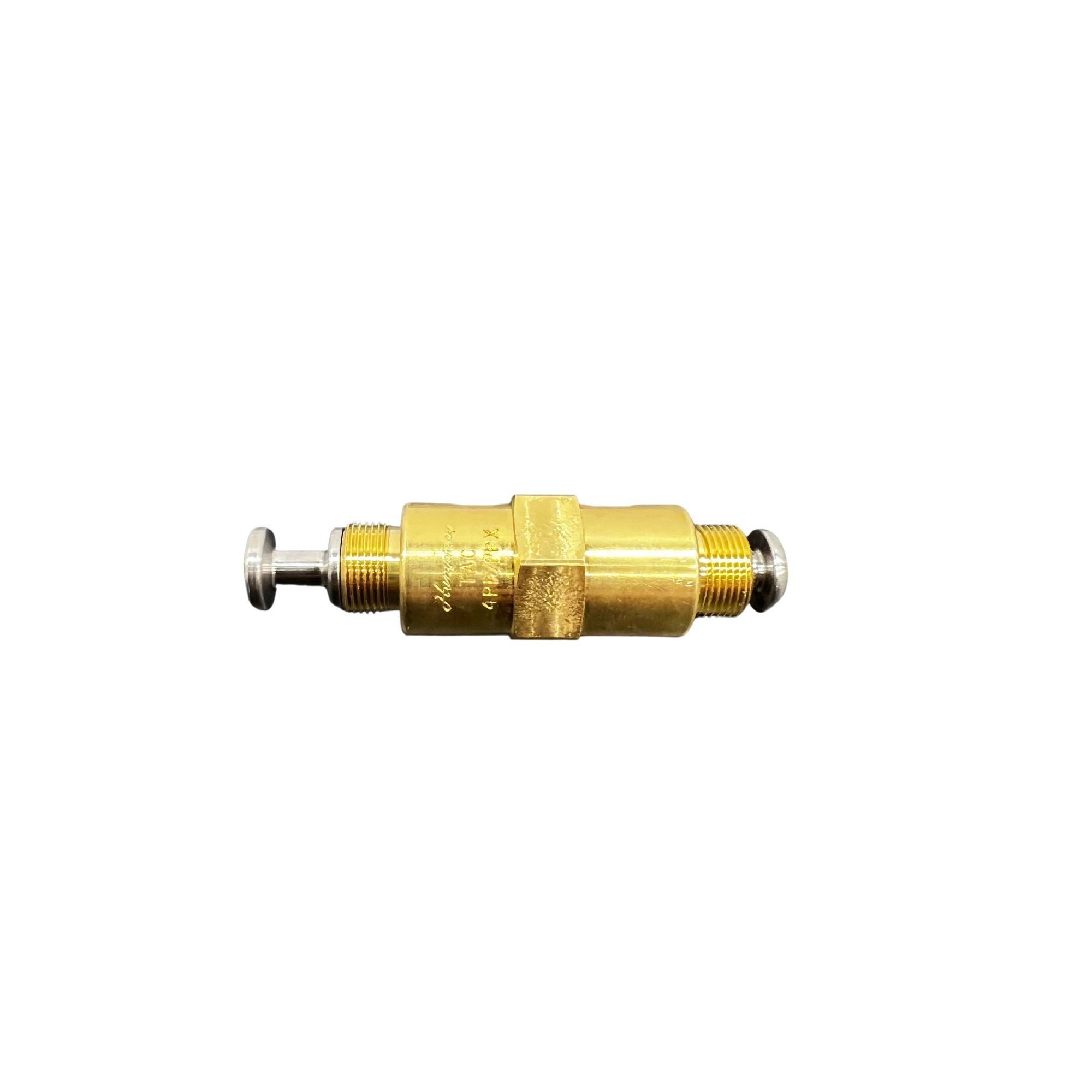 push pull button valve, side view