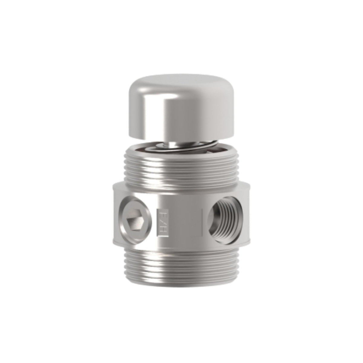 Humphrey | Diaphragm Poppet Manual Valve, N/O, 1/8, Push Button | 125P-2-11-20-40