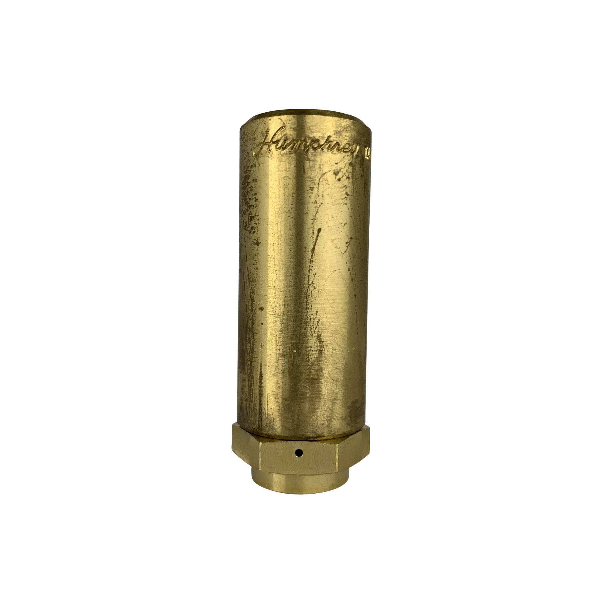 Cylinder with male thread on the bottom and female thread on top
