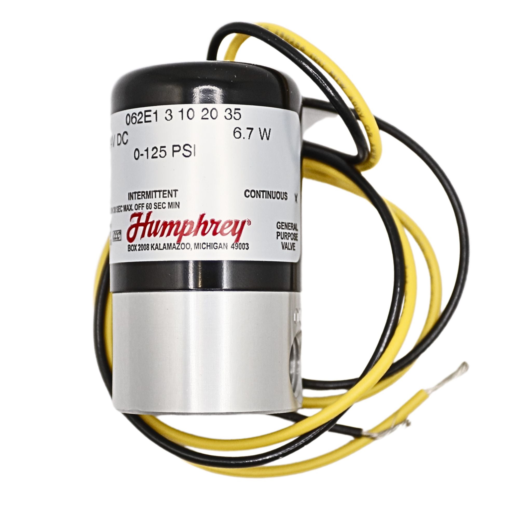 Humphrey | Tyna-Myte Solenoid Valve | 062E1-3-10-20-35-24DC used on Humprey product line