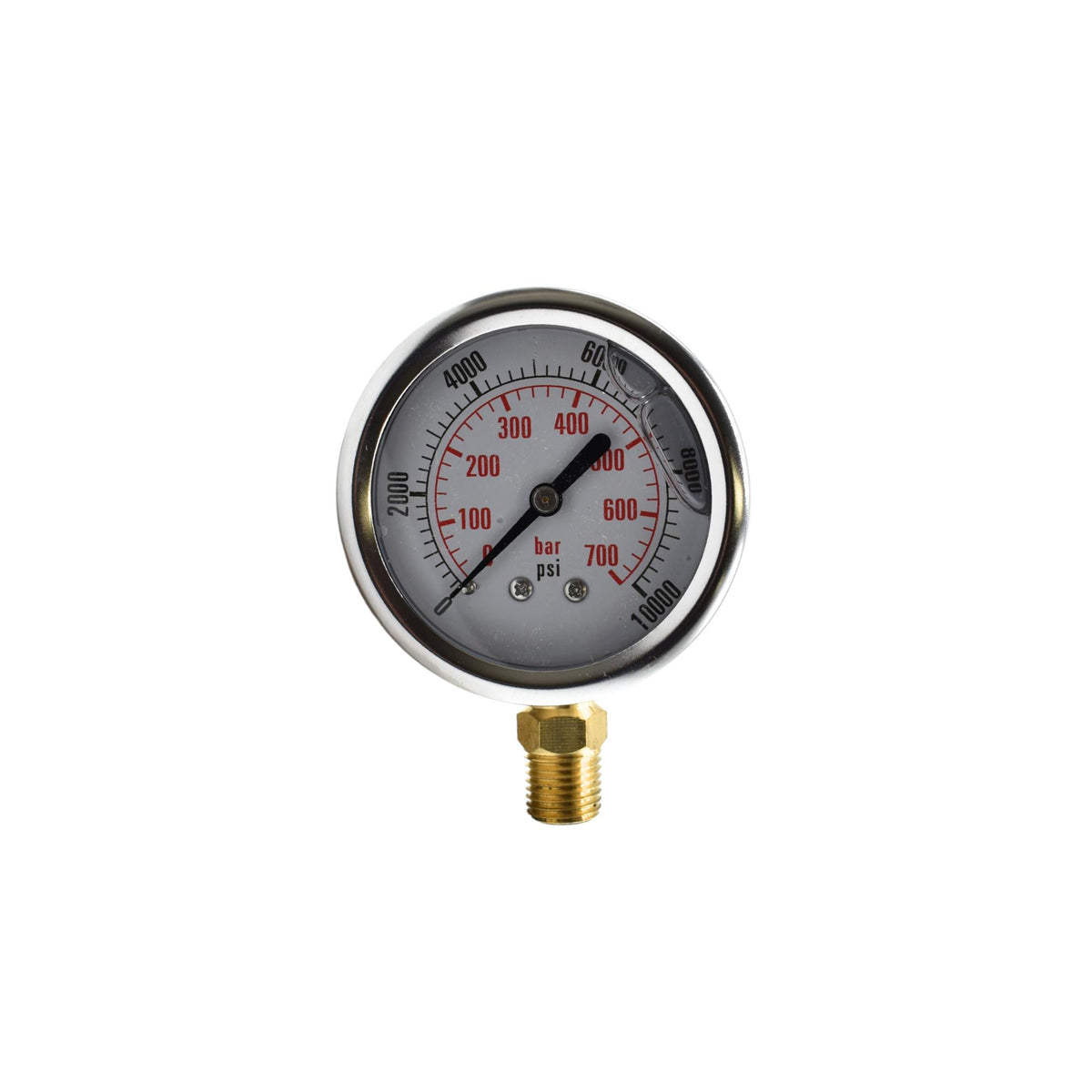 Hydraulic | CF Gauge, 2 1/2&quot; 0-10000 NPT-Bottom Stem | CF1P-700-A