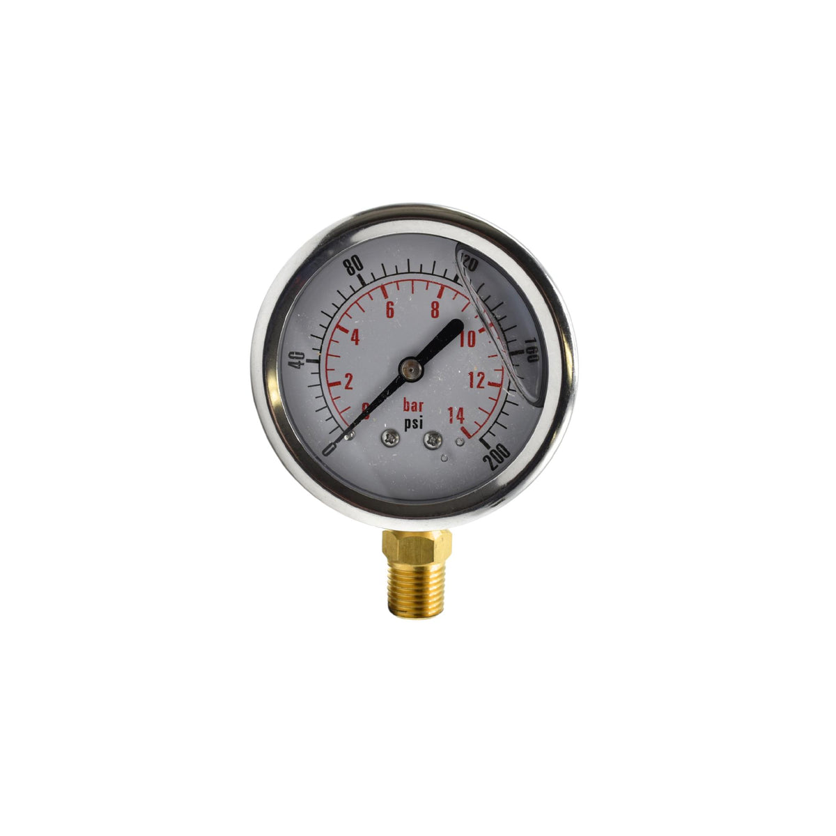 Hydraulic | CF Gauge, 2 1/2&quot; 0-200 NPT-Bottom Stem | CF1P-015A