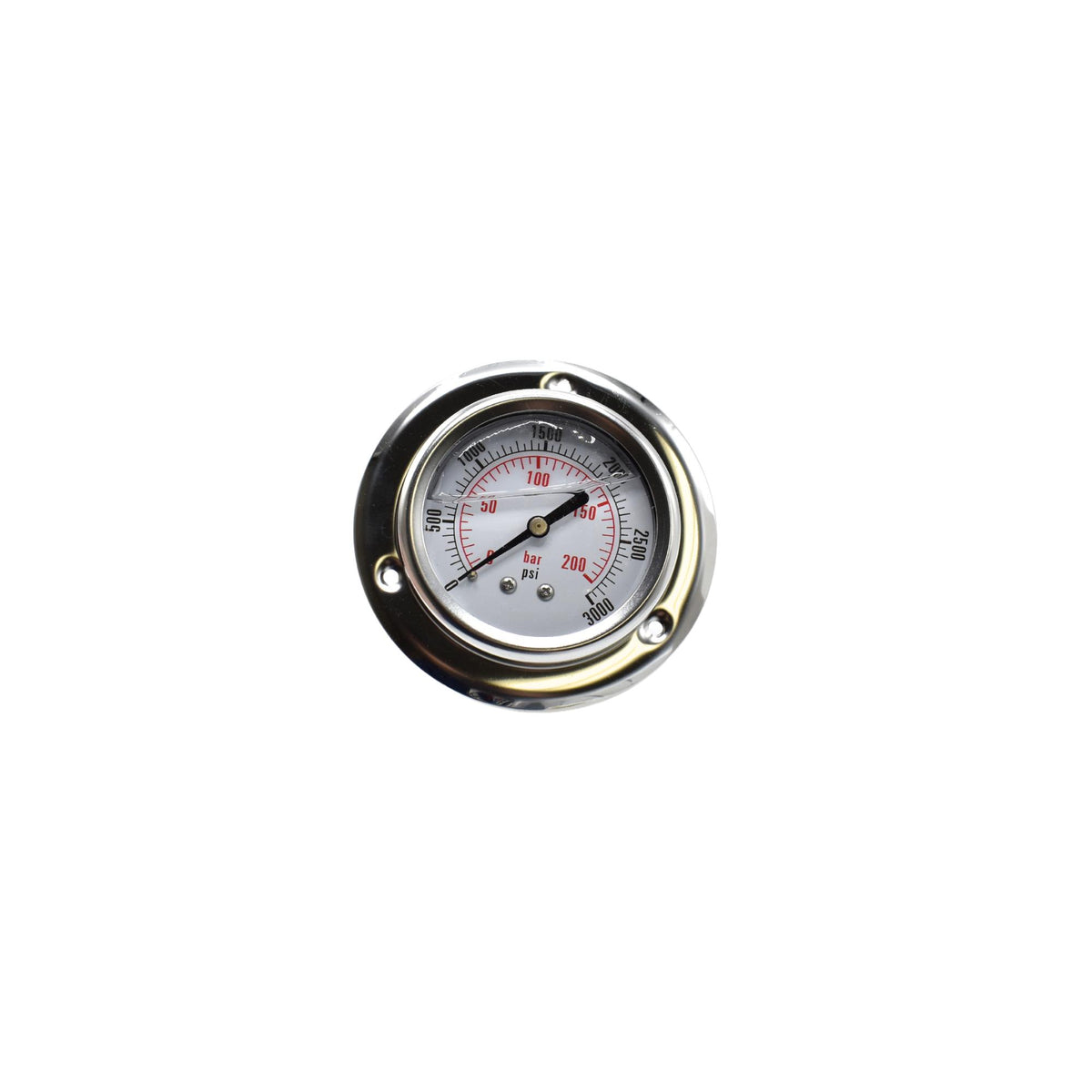 Hydraulic | CF Gauge, 2 1/2&quot; 0-3000 NPT-Center Back w/ Panel Flange | CF1P-210E