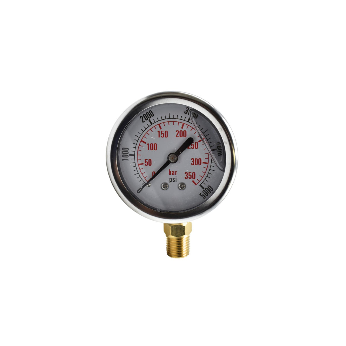 Hydraulic | CF Gauge, 2 1/2&quot; 0-5000 NPT-Center Back w/ Panel Flange | CF1P-350E