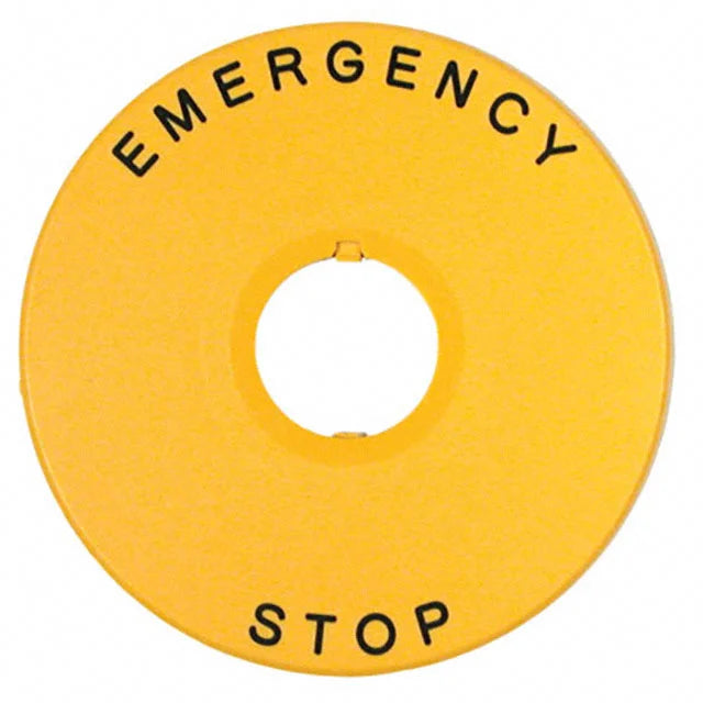 IDEC | 22mm Emergency Stop Nameplate - Yellow | HWAV-27-Y
