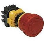 Red mushroom style push button