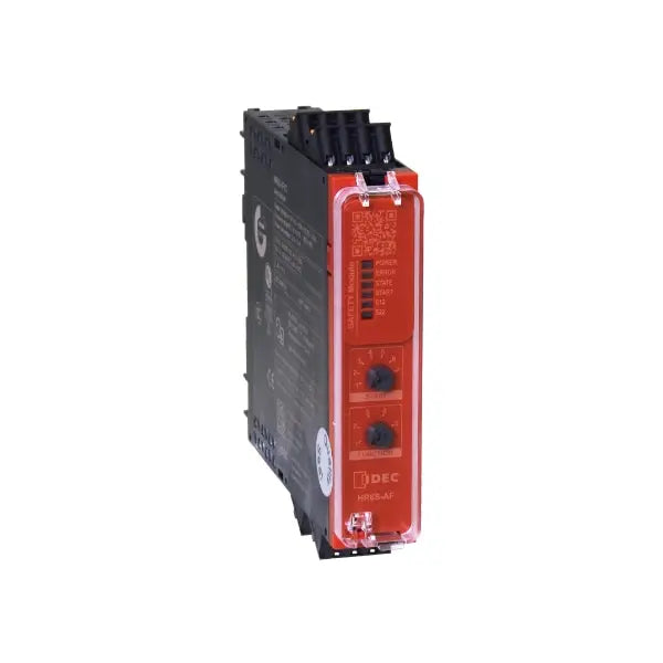 IDEC | CAT.4 SAF Relay Module Screw, Safety Category 3/4, 24VAC/DC, PLe, Screw In Terminals | HR6S-AF1P
