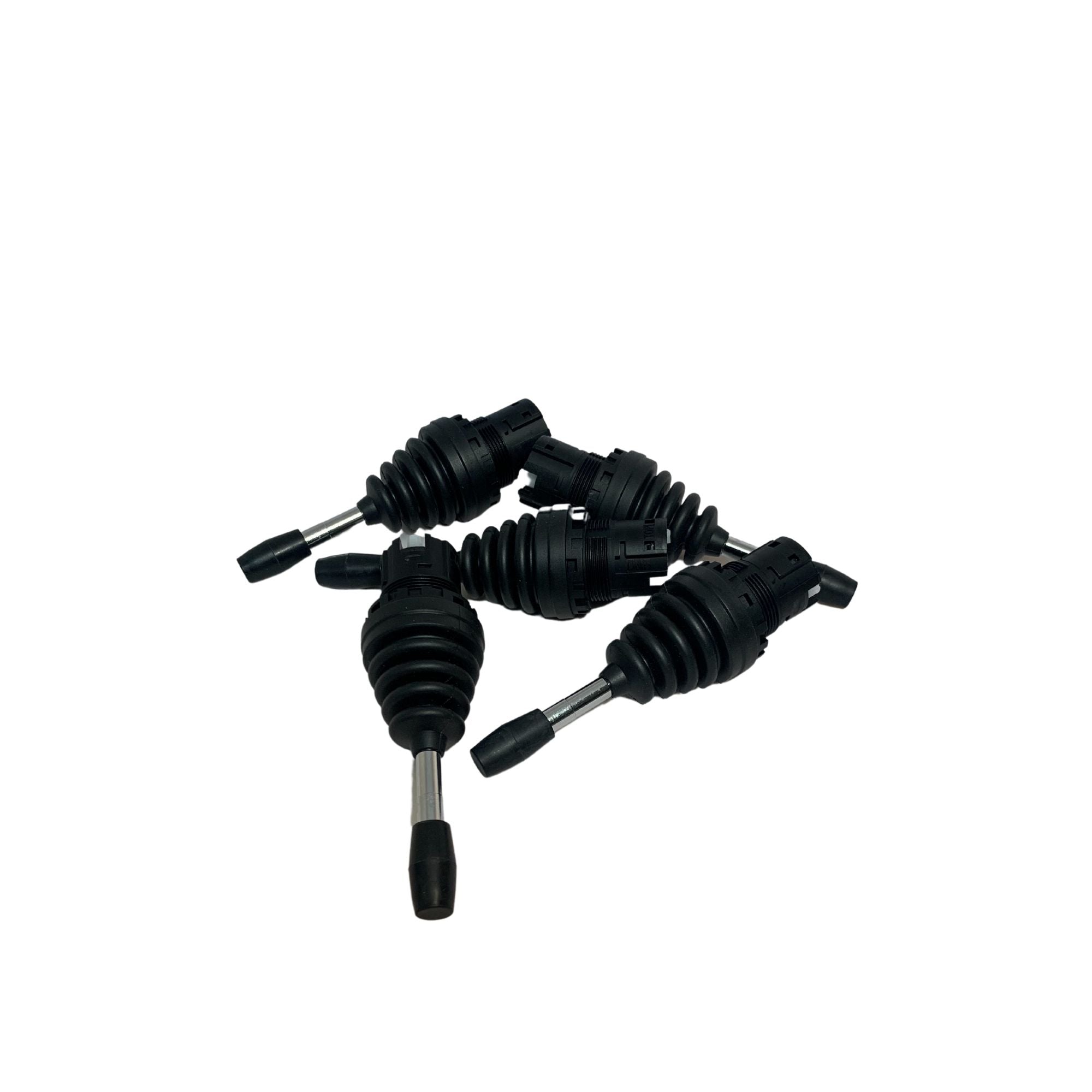 picture of five spring levers with black handles