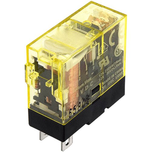 Clear plastic housing with connection points on the bottom side