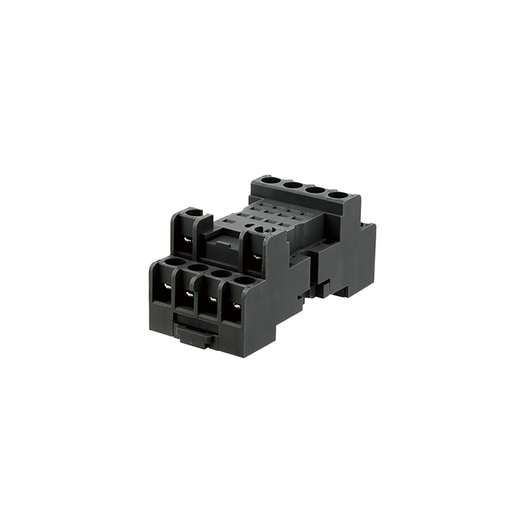 side view of a DIN mount socket with multiple contact points