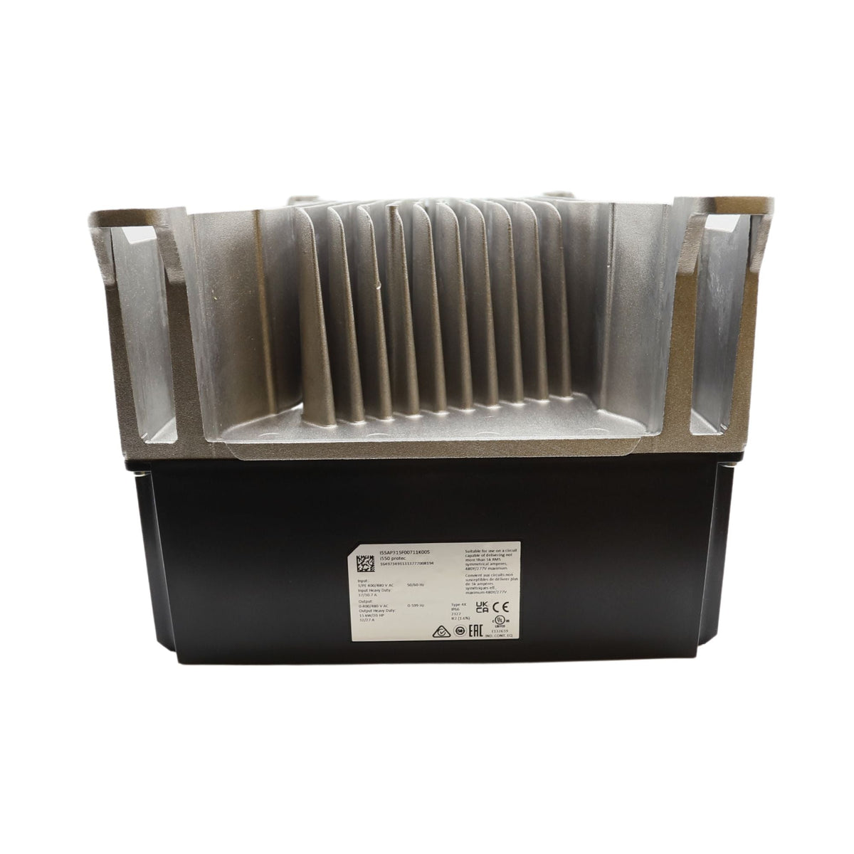 Lenze | I550 Protec 20hp Wall Mount, Nema 4x rated, Keypad, Incremental encoder (HTL) via two digital inputs, 5digital inputs, 2 analog inputs, 1 digital output 1 analog Output, 1 relay | I55AP315F00711K00S - top view