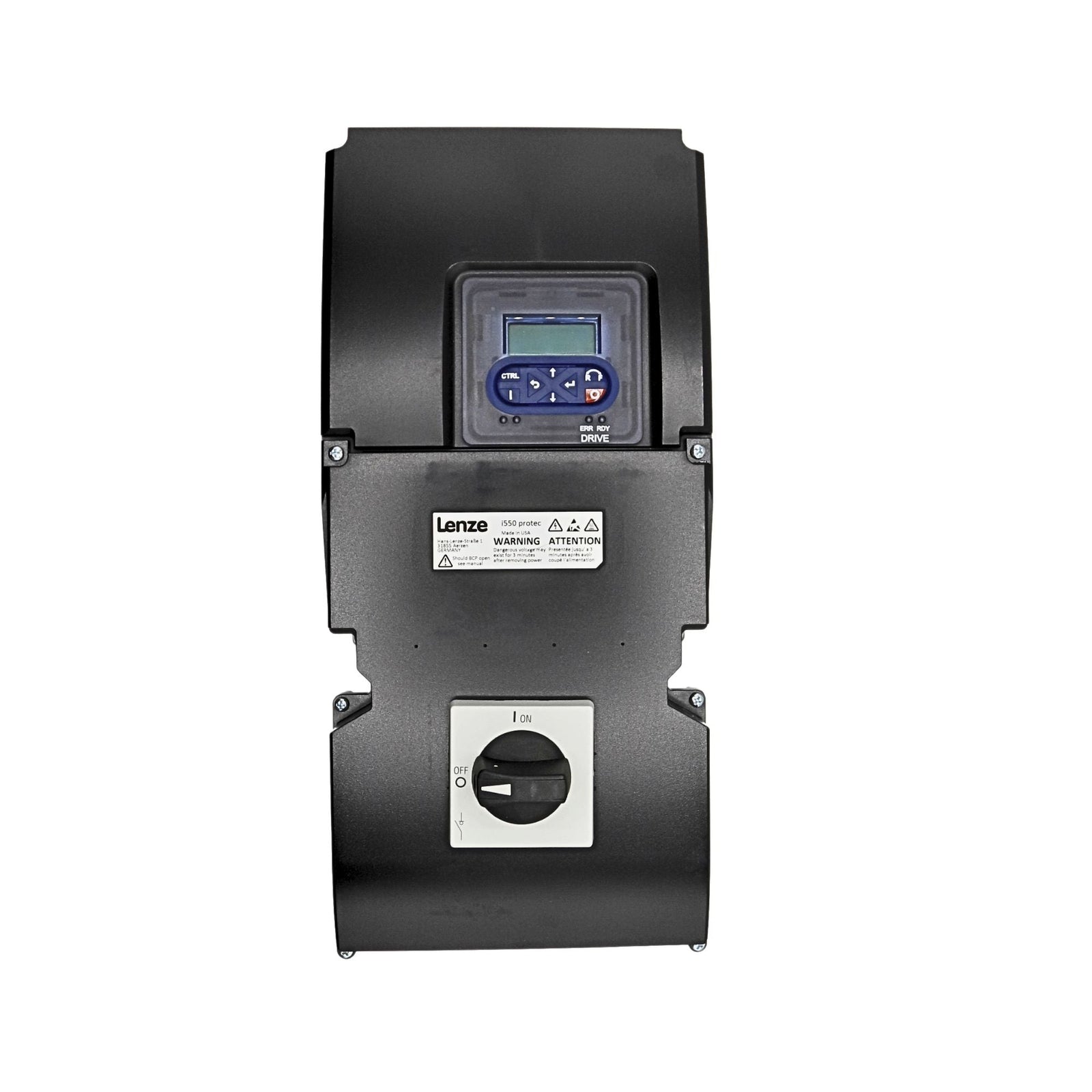 Lenze | I550 Protec 5hp IO-LinkBasic STO with Incremental encoder (HTL) | I55AP240F20711K06S - front view