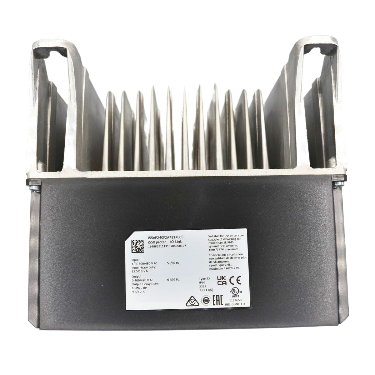 Lenze | I550 Protec 5hp IO-LinkBasic STO with Incremental encoder (HTL) | I55AP240F2A711K06S - top view