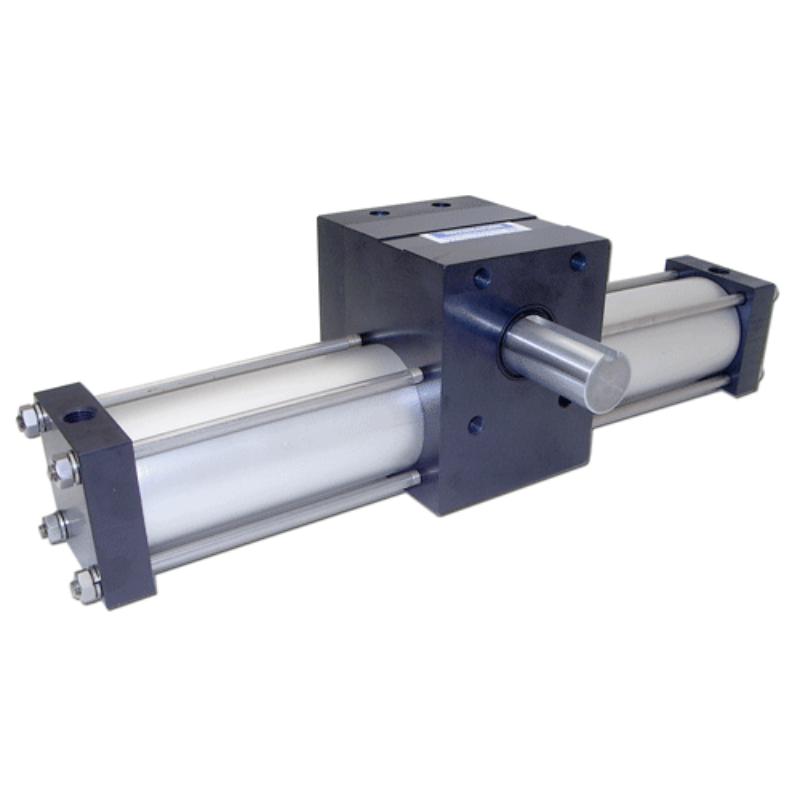 black cube with a silver cylinder coming out each side and a smaller silver cylinder on the front