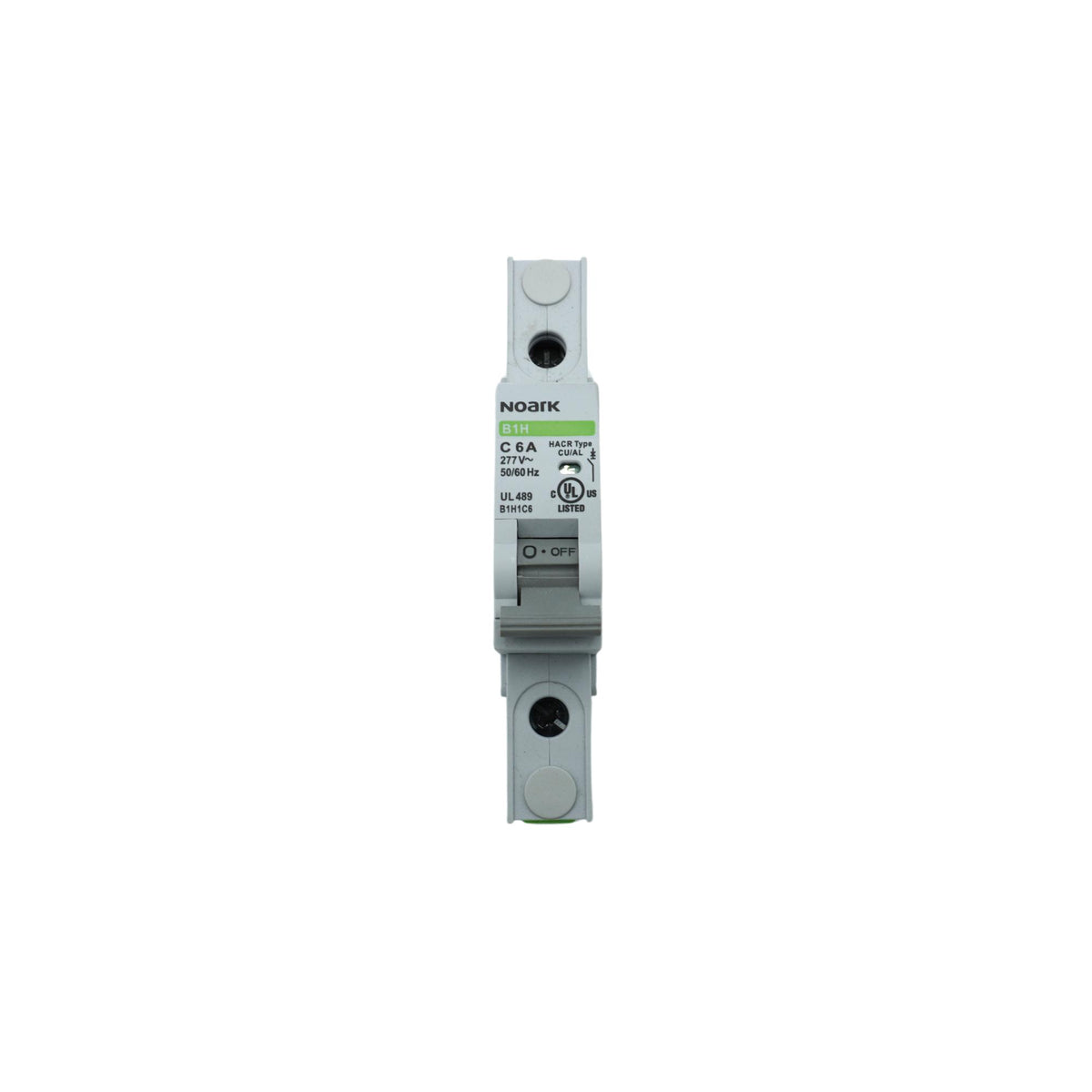 Noark | Mini Circuit Breaker, 1 P, 6A, UL489, C Curve, 277 VAC ,10kA | B1H1C6