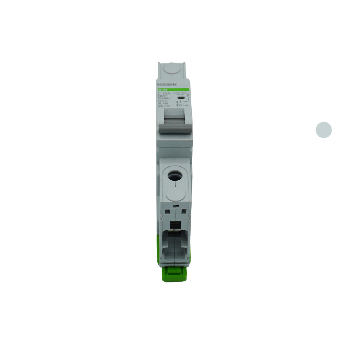 Noark | Mini Circuit Breaker, 1P, C-Curve, 15A, UL489, 240VAC/60VDC, 10 kA, Box Lug | B1N1C15