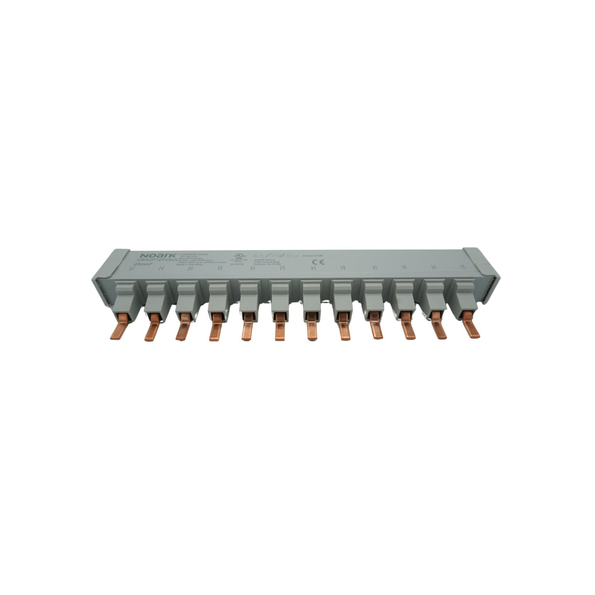 Noark | Mini Circuit Breaker, 2 Pole, 12 Pin Busbar (max 6 2Pole breakers) | CBA2P12P25UL