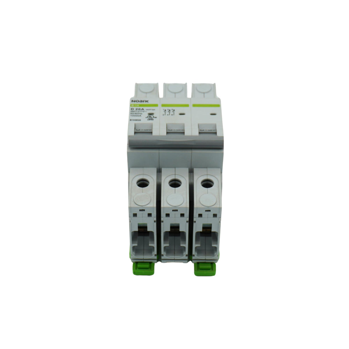 Noark | Mini Circuit Breaker, 3P, 20A, UL489, D-Curve, 480Y/277VAC, 10 kA | B1H3D20