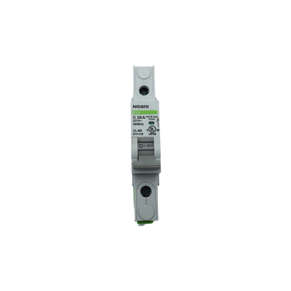 Noark | Miniature Circuit Breakers, B1H UL 489, 1P, C Curve, 20A, 10 kA, 277 Vac, Box Lug | B1H1C20