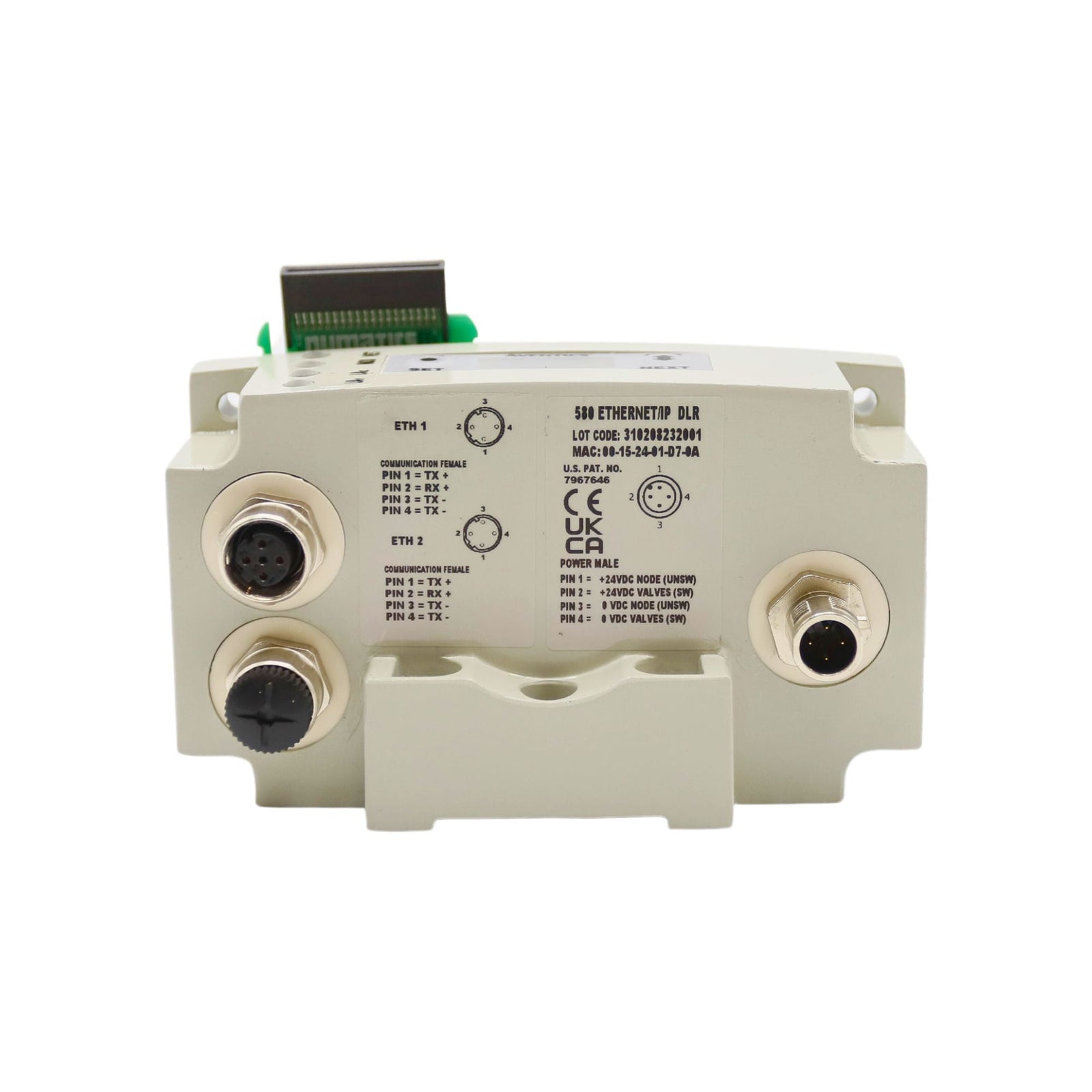 Manifold part 580 Series Ethernet/IP DLR Node