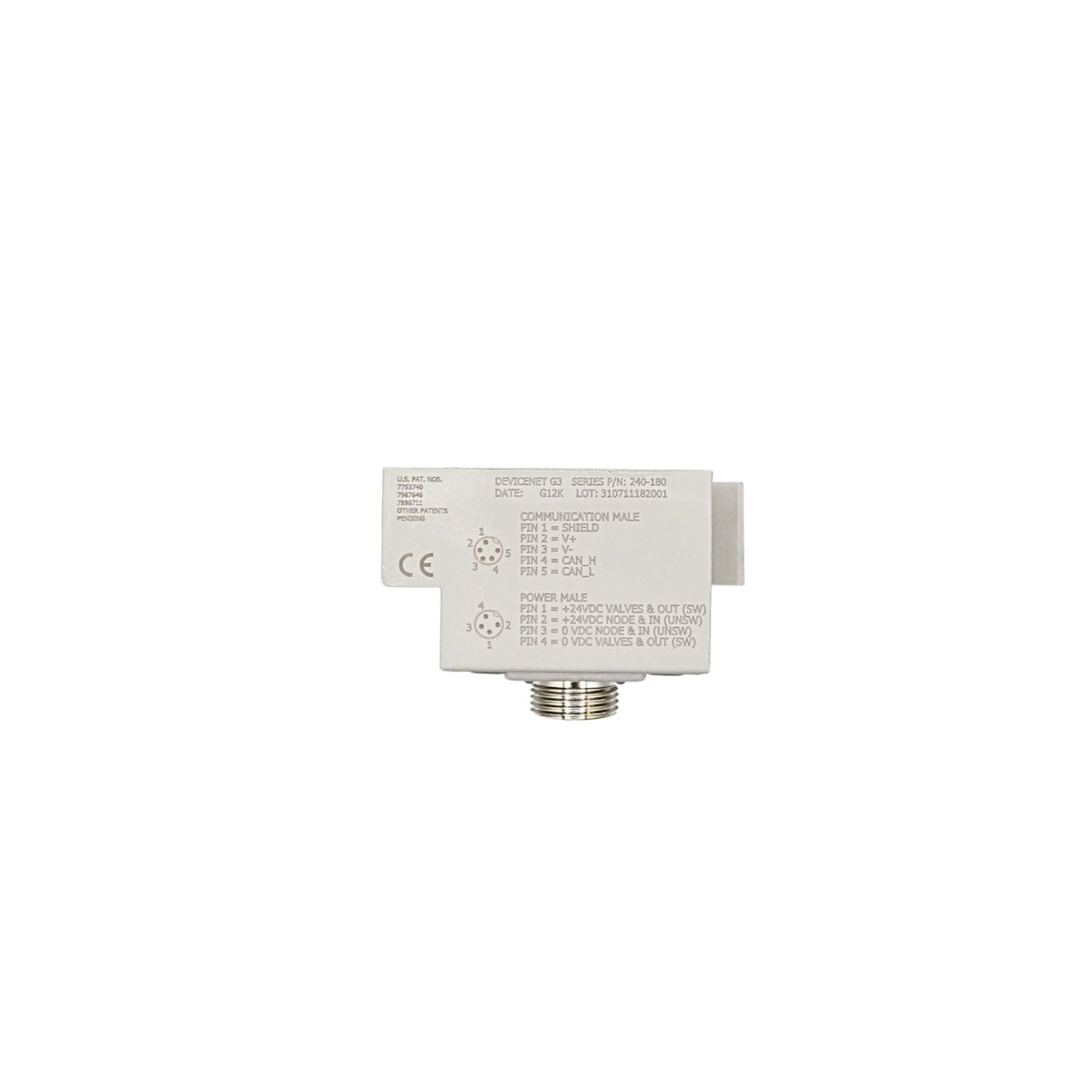 Numatics l Aventics Manifold part G3 Devicenet Node | 240-180 - top view