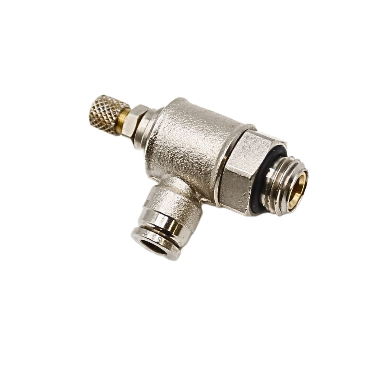 Brass Flow control 6mm Tube 1/8 in MNPT meter out-Knob Adj