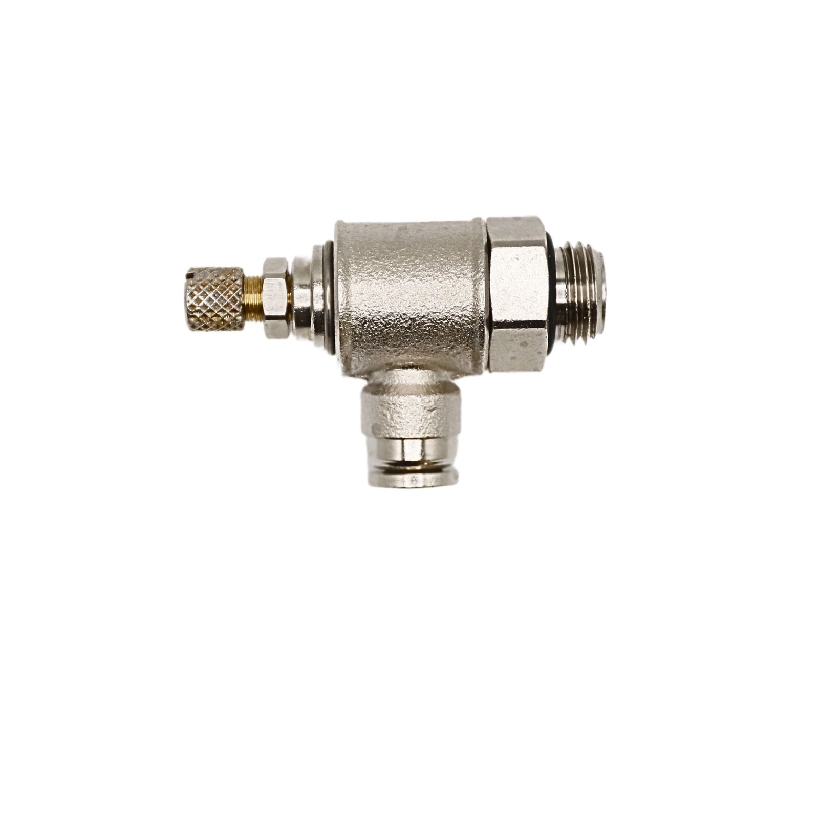 Brass Flow control 6mm Tube 1/8 in MNPT meter out-Knob Adj