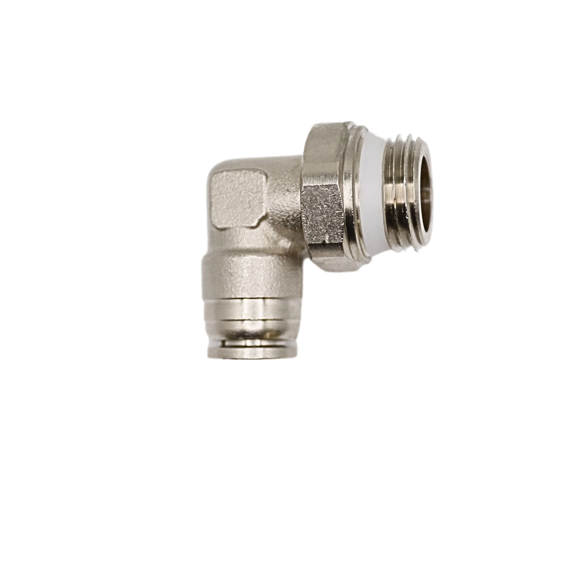 Brass Push-in fitting 10mm Tube 1/2 in MNPT Swivel elbow