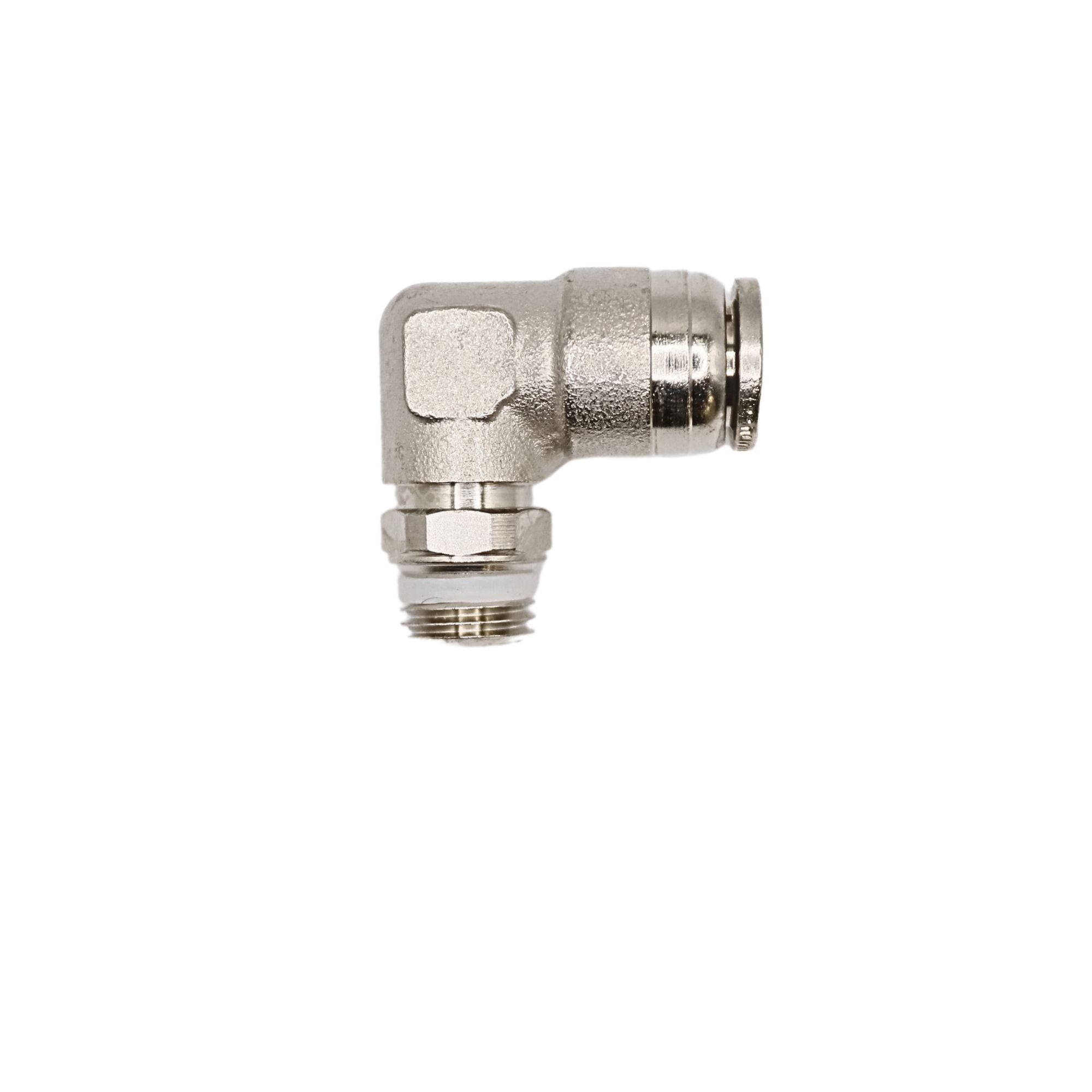 Brass Push-in fitting 10mm Tube 1/4 in MNPT Swivel elbow