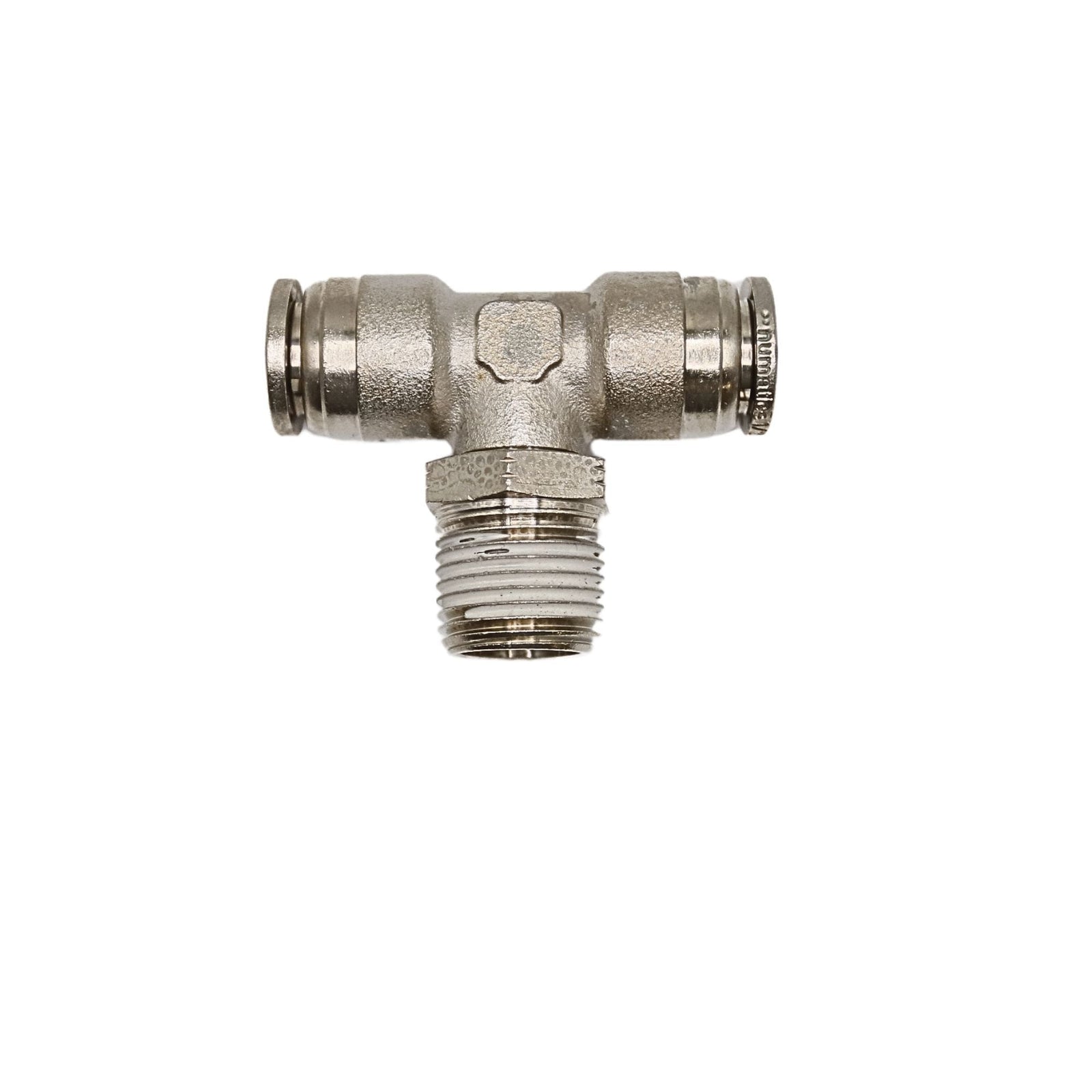  Brass Push-in fitting 1/2 in Tube 1/2 in MNPT Swivel branch tee