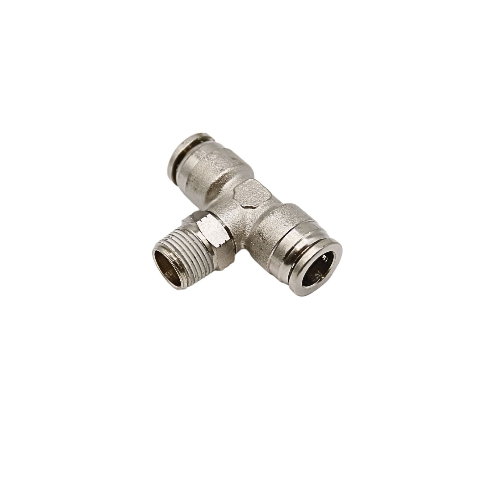 Brass Push-in fitting 1/2 in Tube 3/8 in MNPT Swivel branch tee