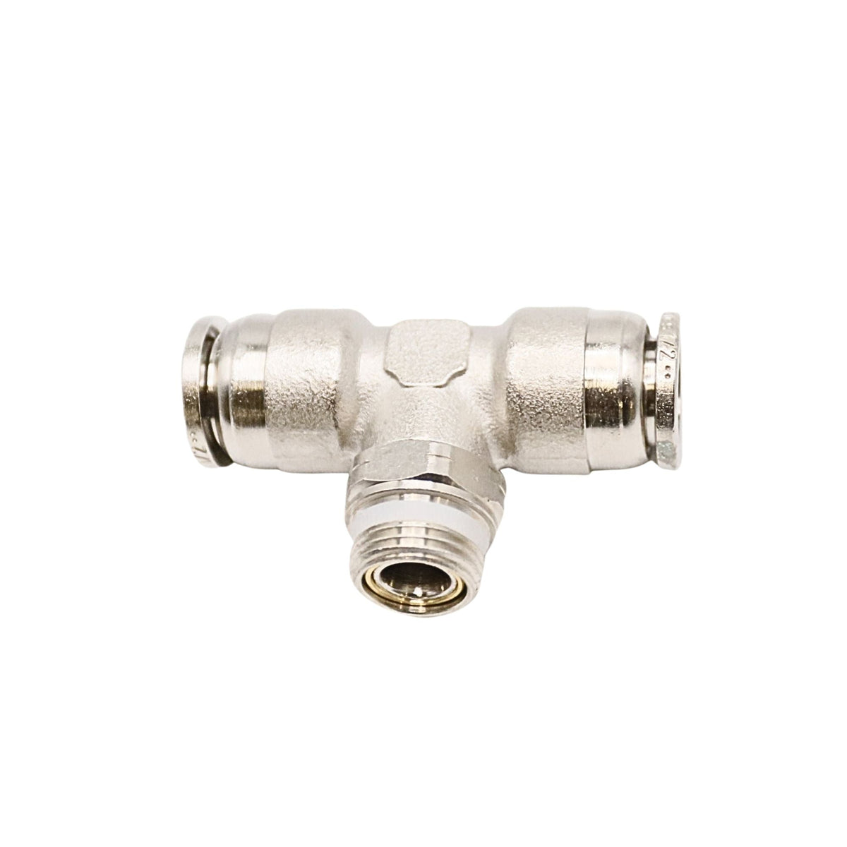 Aventics-NP Brass Push-in fitting 1/2" Tube X 3/8"NPT Universal male swivel branch tee used on numatics-aventics product line